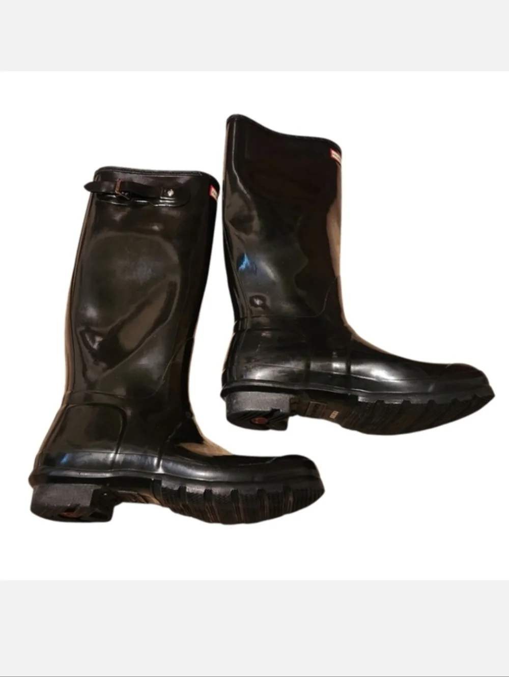 Women’s Size 8 Hunter Black Original Tall Gloss Waterproof Rain Boots